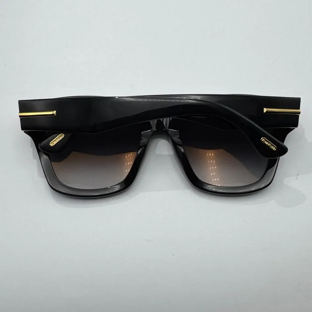 Tom Ford Sunglasses Icon TF1329-F 01B Black Butterfly Gray Gradient Asian Fit